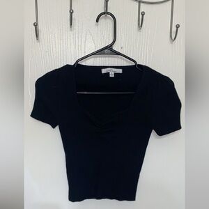 Love Tree Ruched V-Neck Crop Top